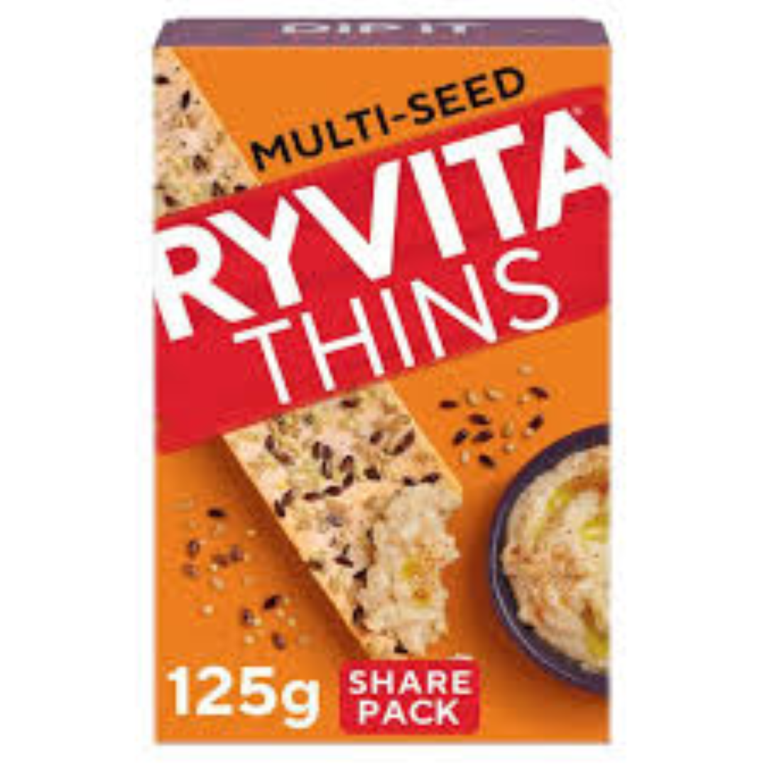 RYVITA THINS MULTISEED FLATBREAD 125G